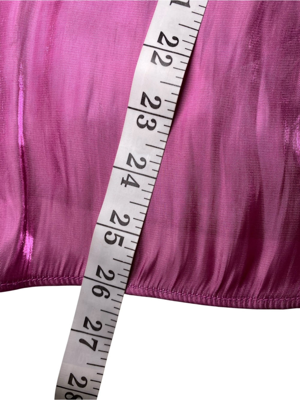 Aveloria Metallic Magenta Pleated
Long Sleeve Bow Neck Blouse - Picture 14 of 16